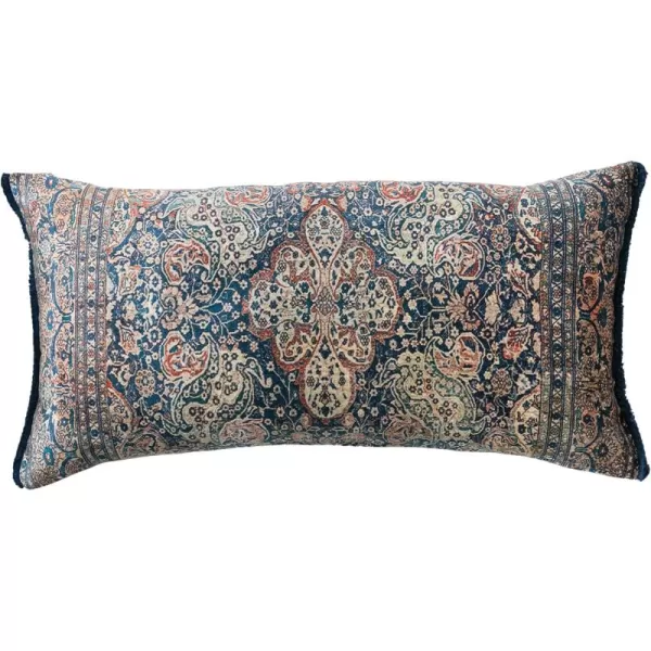 Creative CoOp Eclectic Vintage Fringed Lumbar Pillow Multicolor