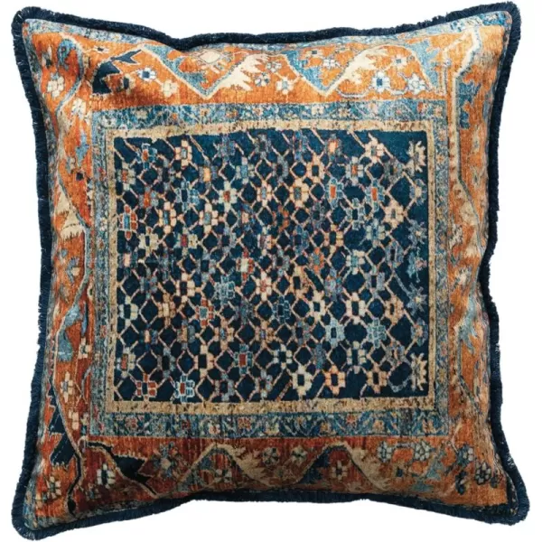 Creative CoOp Multicolor Global Tapestry Velvet Pillow with FringePattern 1