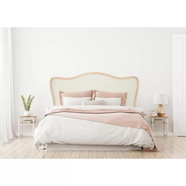 Creative CoOp Oak ampamp Linen King Size HeadboardNatural