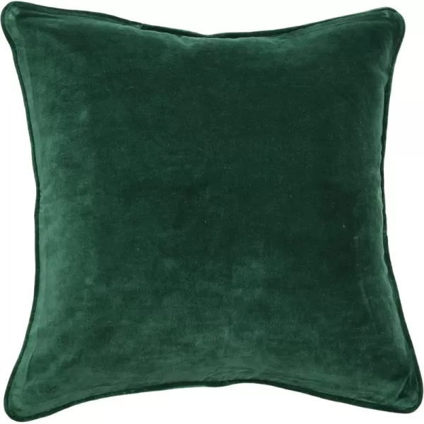 imageCreative CoOp Square Velvet Piping Green Pillow