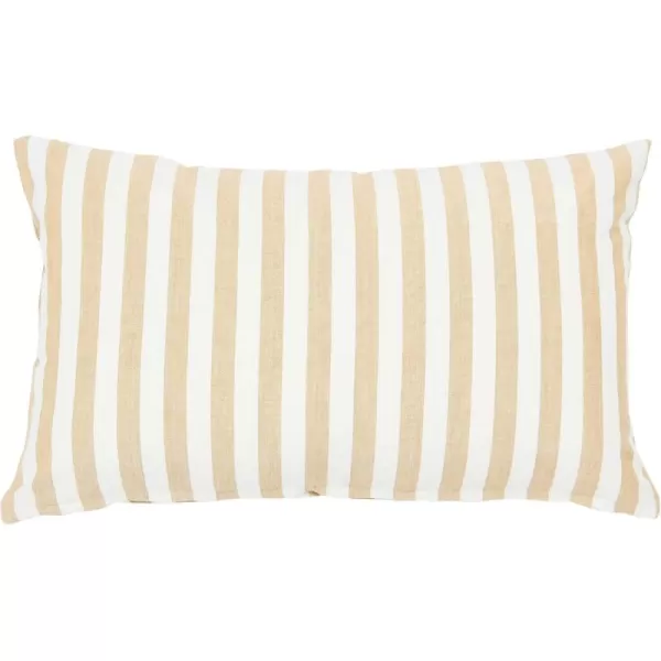 Creative CoOp Striped Cotton Grey Lumbar Pillow 20quot L x 12quot WBeige