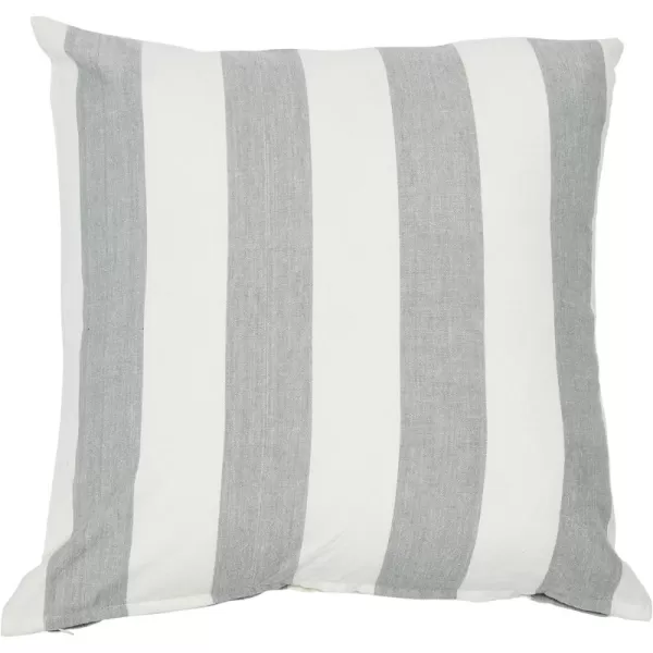 Creative CoOp Striped Cotton Grey Lumbar Pillow 20quot L x 12quot WGray