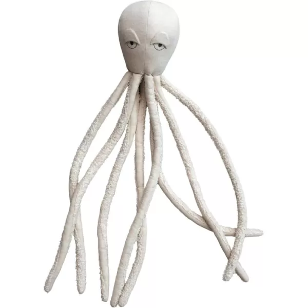 Creative CoOp White Cotton and Linen Octopus Shaped PillowOctopus