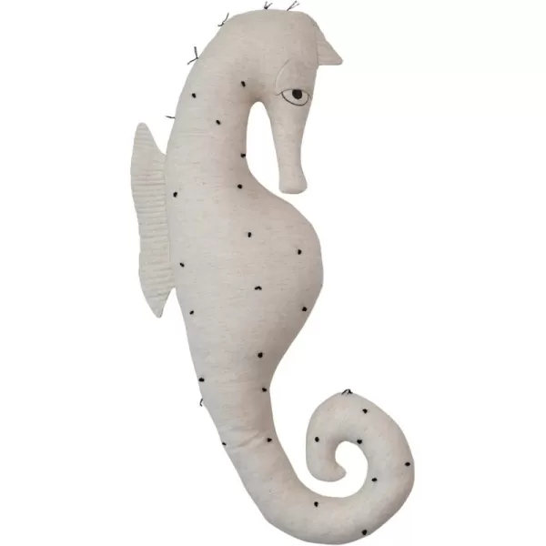 Creative CoOp White Cotton and Linen Octopus Shaped PillowSeahorse