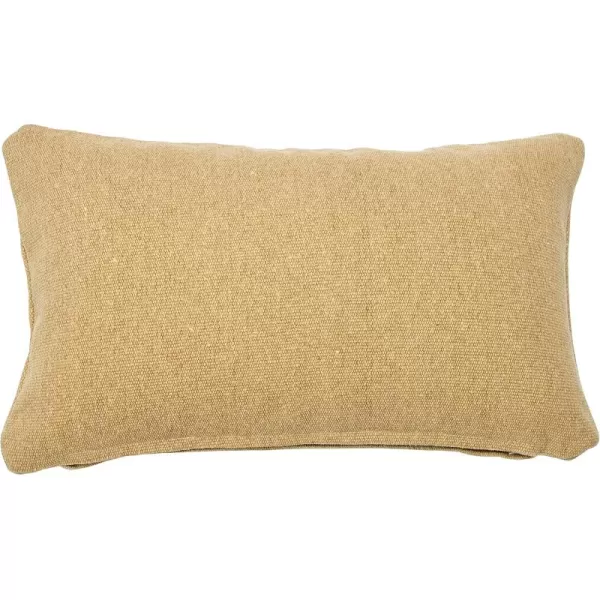 Creative CoOp Woven Canvas Lumbar Pillow Decorative Pillow 12quot x 20quot WheatBeige