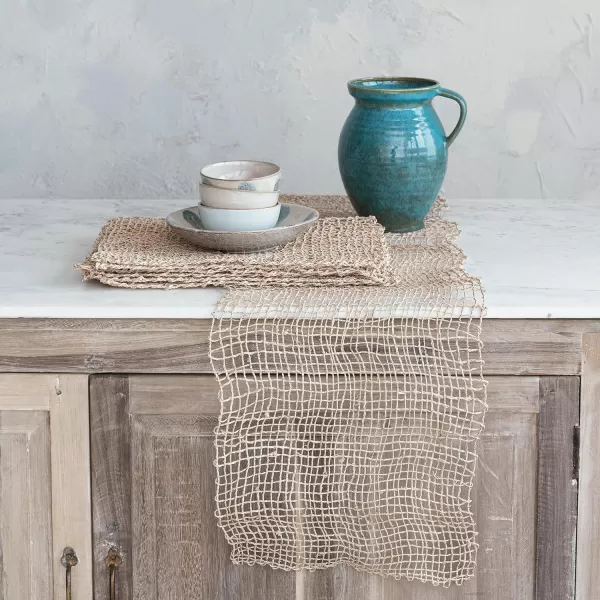 imageCreative CoOp Braided Banana Leaf Placemat NaturalTable Runner