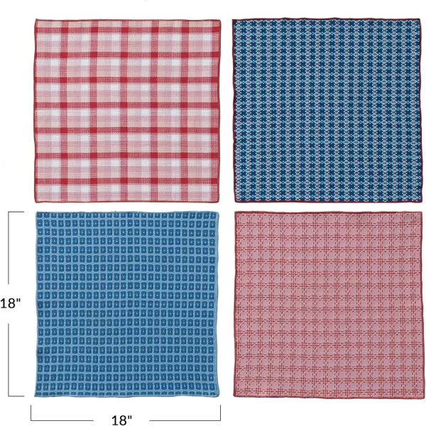 imageCreative CoOp Countryside Charm Cotton Tea Towel Set Multicolor Set of 3Napkins