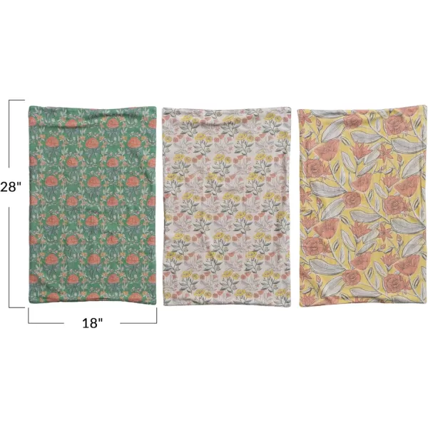 imageCreative CoOp Garden Bloom Cotton Tea Towels Multicolor Set of 3