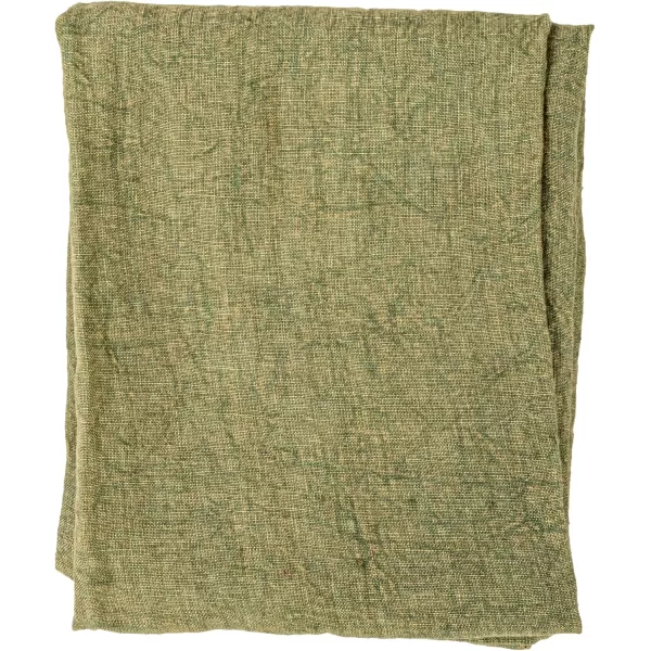 imageCreative CoOp Stonewashed Linen Decorative Dining and Kitchen Olive Tea Towel Green