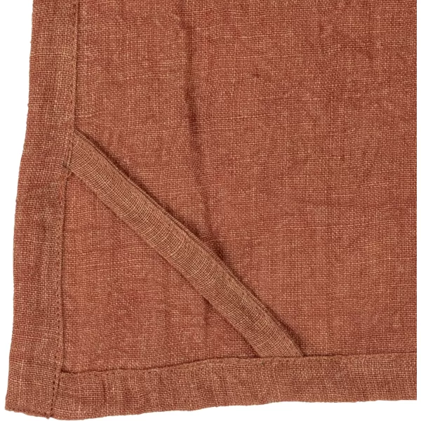 imageCreative CoOp Stonewashed Linen Decorative Dining and Kitchen Rust Tea Towel Orange