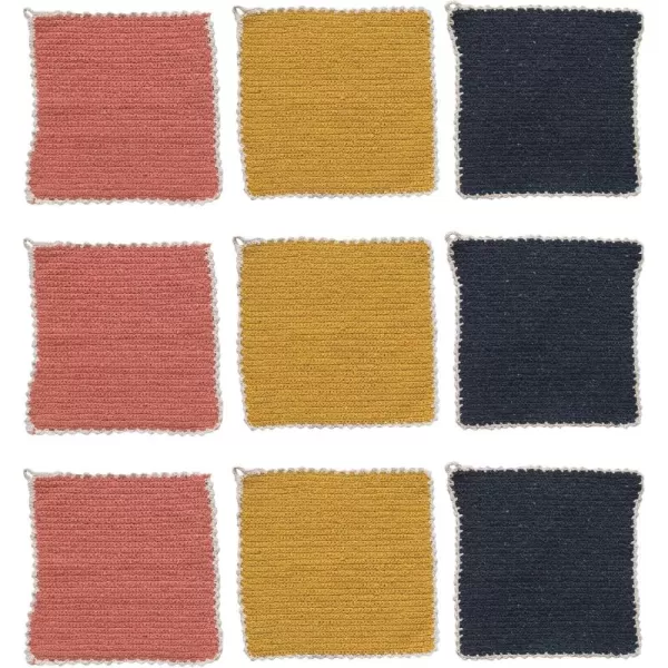 imageCreative CoOp Artisanal Cotton Blend Crocheted Dish Cloths Multicolor Set of 3