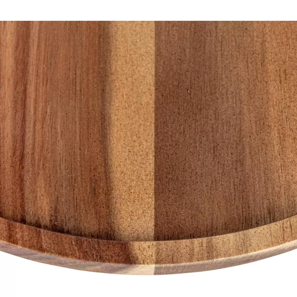 imageCreative CoOp 12 Inches Round Acacia Wood Pedestal with Fluted Glass Natural Set of 2 Cloche