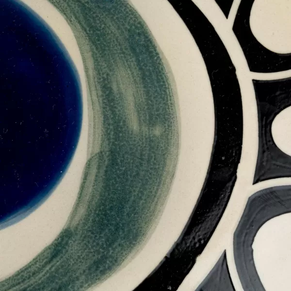 imageCreative CoOp Abstract Azure Stoneware Plate Multicolor