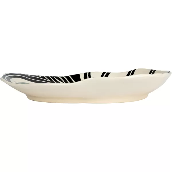 imageCreative CoOp Abstract Azure Stoneware Plate Multicolor