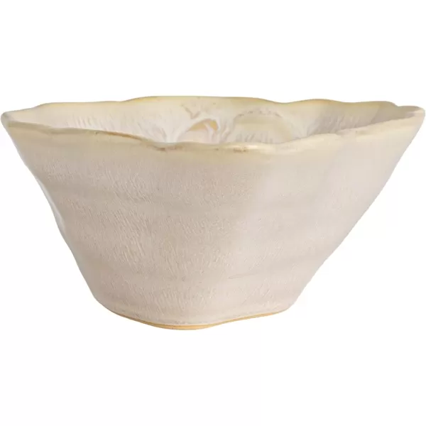 imageCreative CoOp Oyster Shaped Stoneware Bowl CreamCream