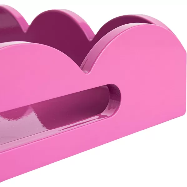 imageCreative CoOp Wide Wood Tray Fuchsia
