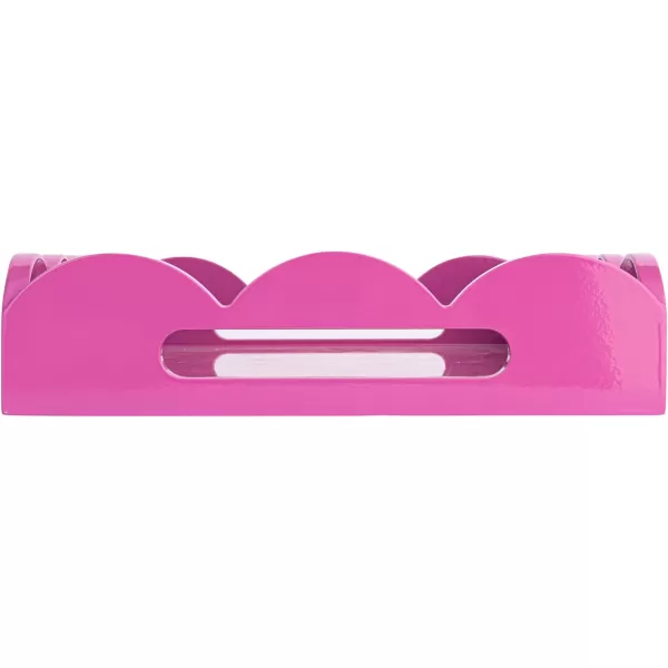 imageCreative CoOp Wide Wood Tray Fuchsia
