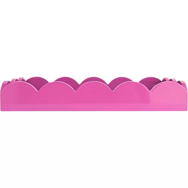 imageCreative CoOp Wide Wood Tray Fuchsia