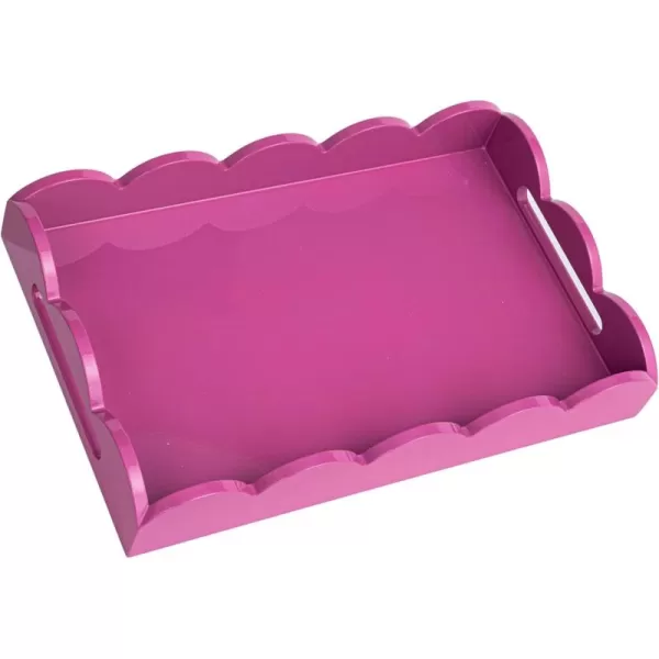 imageCreative CoOp Wide Wood Tray Fuchsia