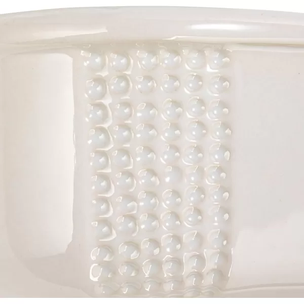 imageCreative CoOp 155 Inches Oval 2Quart Debossed Stoneware Baking Dish with Lid Matte White Baker