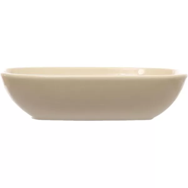 imageCreative CoOp 55 Inches Stoneware Floral Cream and Black Set of 4 Dish