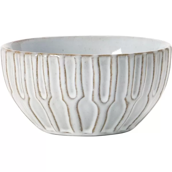 imageCreative CoOp Debossed Stoneware Bowl White 4 Styles Dinnerware Cream