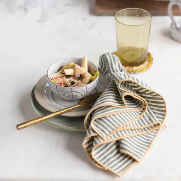 imageCreative CoOp Debossed Stoneware Bowl White 4 Styles Dinnerware Cream