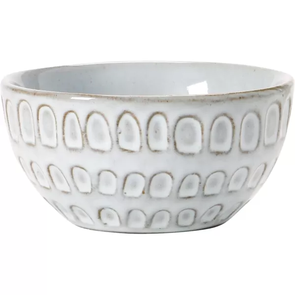 imageCreative CoOp Debossed Stoneware Bowl White 4 Styles Dinnerware Cream