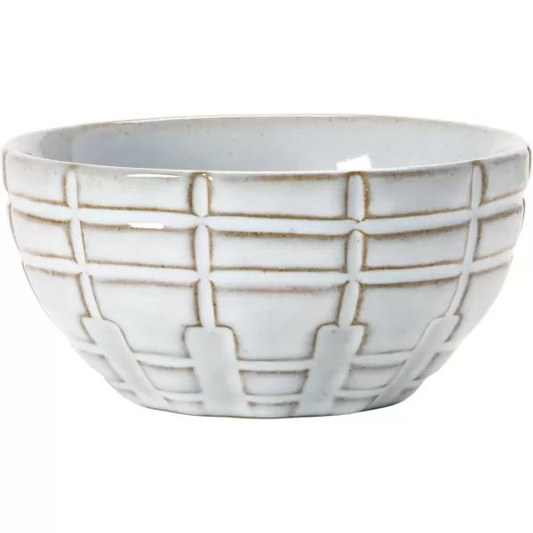 imageCreative CoOp Debossed Stoneware Bowl White 4 Styles Dinnerware Cream