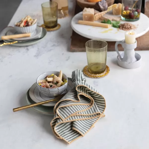 imageCreative CoOp Debossed Stoneware Bowl White 4 Styles Dinnerware Cream