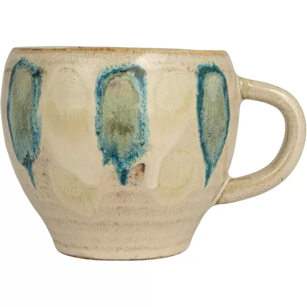 imageCreative CoOp Geometric Harmony Stoneware Bowls Green and Blue Set of 3Mugs