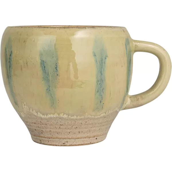 imageCreative CoOp Geometric Harmony Stoneware Bowls Green and Blue Set of 3Mugs