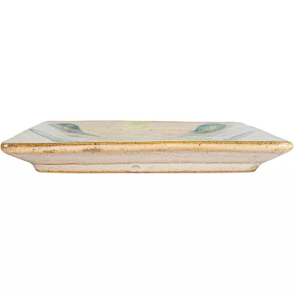 imageCreative CoOp Geometric Harmony Stoneware Bowls Green and Blue Set of 3Platter