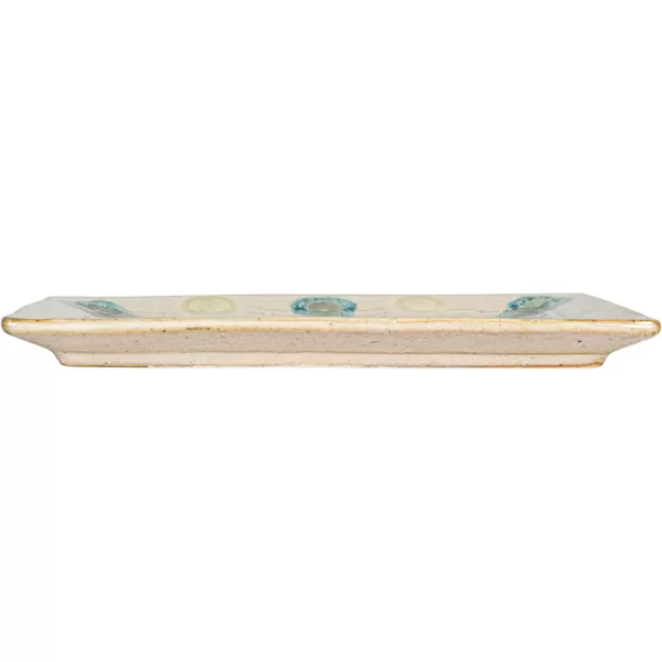 imageCreative CoOp Geometric Harmony Stoneware Bowls Green and Blue Set of 3Platter
