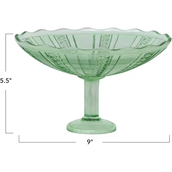 imageCreative CoOp Green Emerald Elegance Glass Food Pedestal Medium