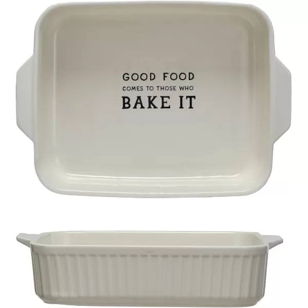 imageCreative CoOp Inspirational Brew Stoneware Coffee Mug Set White and Black Set of 6Baking Dish