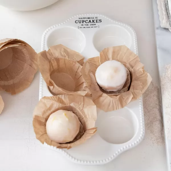 imageCreative CoOp Inspirational Brew Stoneware Coffee Mug Set White and Black Set of 6Muffin Pan