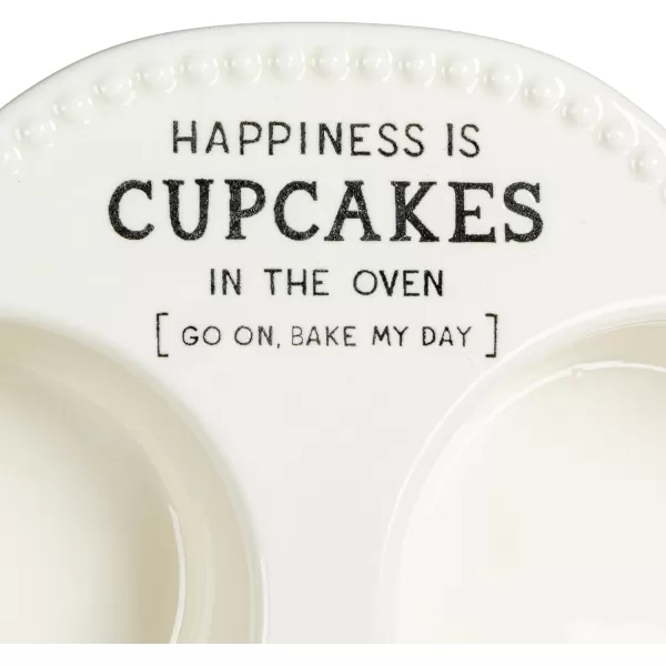 imageCreative CoOp Inspirational Brew Stoneware Coffee Mug Set White and Black Set of 6Muffin Pan