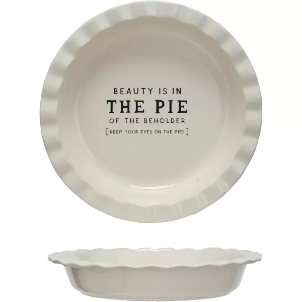imageCreative CoOp Inspirational Brew Stoneware Coffee Mug Set White and Black Set of 6Pie Dish