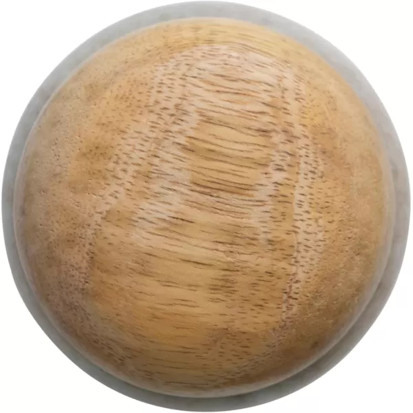 imageCreative CoOp Modern Marble Canister with Wood Lid NaturalBeige