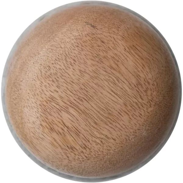 imageCreative CoOp Modern Marble Canister with Wood Lid NaturalBeige