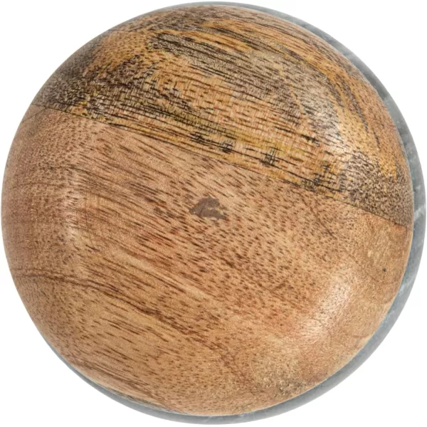 imageCreative CoOp Modern Marble Canister with Wood Lid NaturalGray
