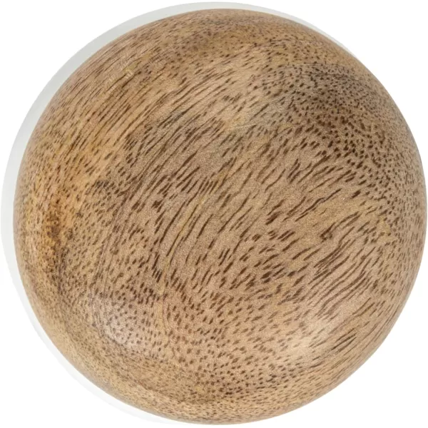 imageCreative CoOp Modern Marble Canister with Wood Lid NaturalWhite