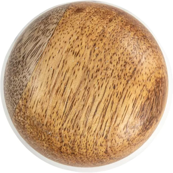 imageCreative CoOp Modern Marble Canister with Wood Lid NaturalWhite