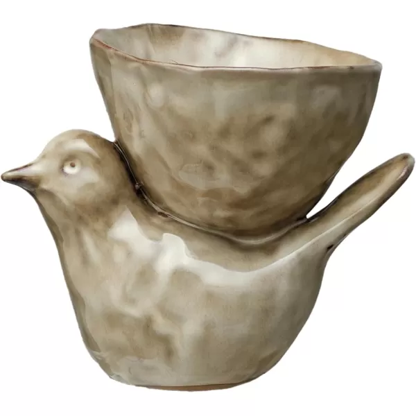 imageCreative CoOp Rustic Stoneware Donkey Bowl BrownBird