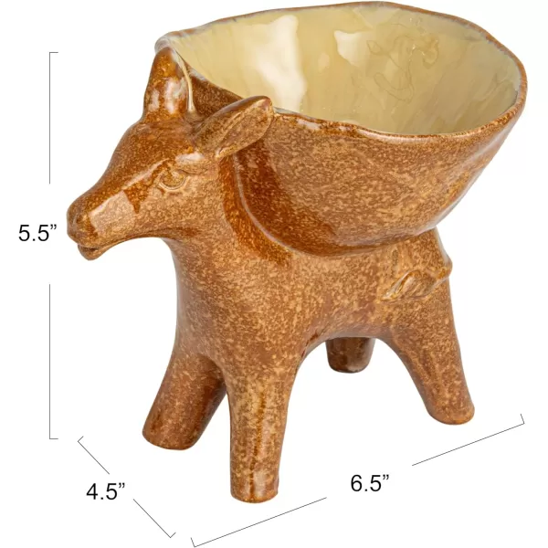 imageCreative CoOp Rustic Stoneware Donkey Bowl BrownDonkey
