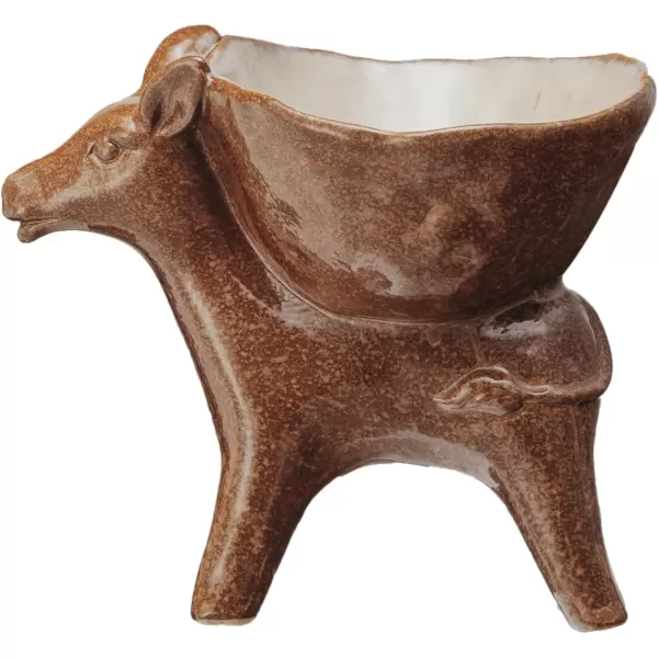imageCreative CoOp Rustic Stoneware Donkey Bowl BrownDonkey