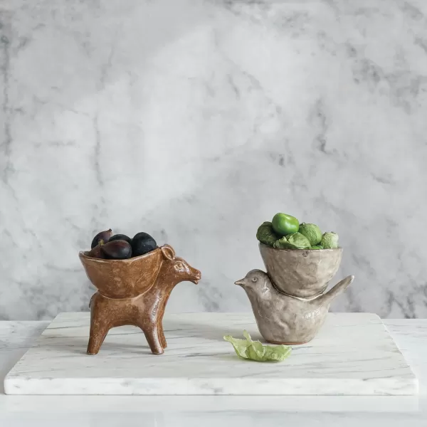 imageCreative CoOp Rustic Stoneware Donkey Bowl BrownDonkey