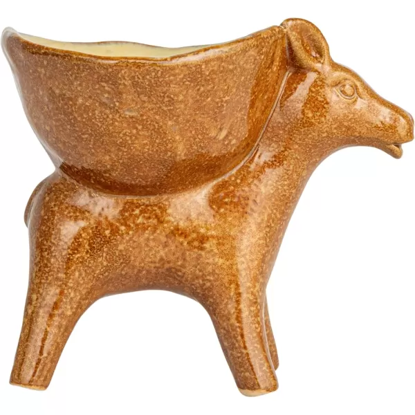 imageCreative CoOp Rustic Stoneware Donkey Bowl BrownDonkey