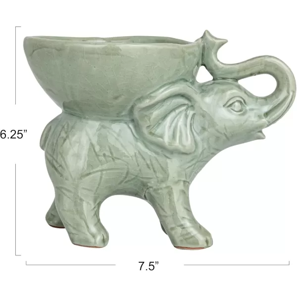 imageCreative CoOp Rustic Stoneware Donkey Bowl BrownElephant
